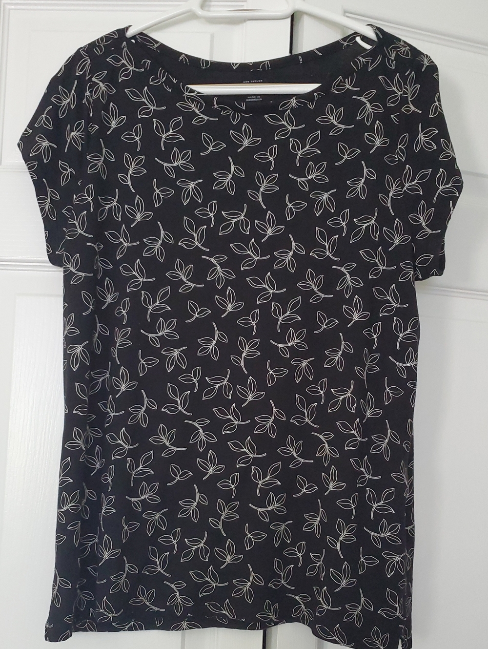 Loft Black Shirt, Size Large